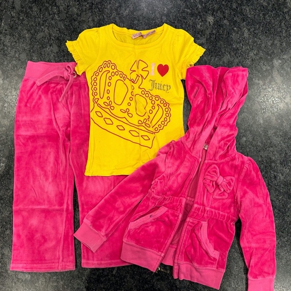 Girls Juicy Couture Matching 3 Piece Set - size 4